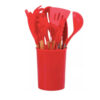 Set Utensilios de Silicona Rojo 3